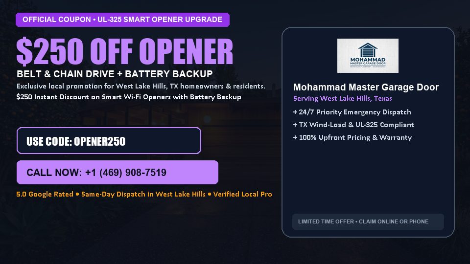Mohammad Master Garage Door $250 OFF Premium LiftMaster Opener Installation