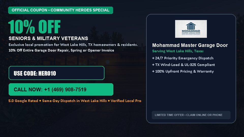 Mohammad Master Garage Door 10% OFF Seniors & Military Veterans